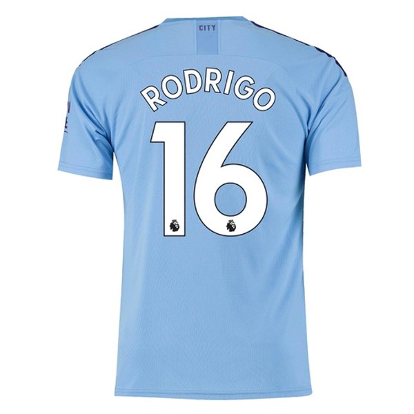 Maillot Football Manchester City NO.16 Rodrigo Domicile 2019-20 Bleu